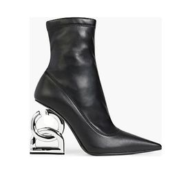 Winter women leather boots Pop High-Ankle Boots NAPPA EFFECT FABRIC ANKLE BOOT Pointed Toe Bootie wonder shoes dress high heel pumps keira