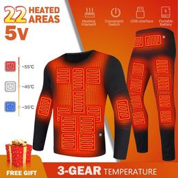 Heated Underwear Women Skiwear Men Winter Warmth Heated Jacket Vest Usb Electric Heat Wear Wool Warm Pants Winter Padded Warm