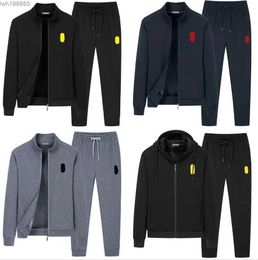Men's Tracksuits Mesn Polo Zipper Jacket Long Sleeve Hooded Thick Designer Mens Tracksuit Oversized Loose Suit Piece
