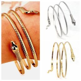 10pcs 70mm diameter Punk Snake Charm BangleFashion Bracelets metal Wristbands Whole Style Mixed Jewellery Lots286o