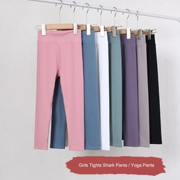 Leggings Strumpfhosen Kinder Mädchen Leggings Frühling Herbst Dünne Activewear Legging Große elastische Strumpfhosen Haifischhosen Teenager Mädchen Yogahosen für 4–14 Jahre 231005