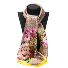 Satin Square Scarfs Printed For Ladies neckerchief Women Brand design muffler 90 90cm Euro Stylish Fashion Muff neck warmer bandea312D