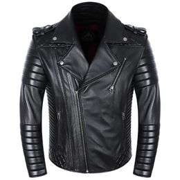 Men s Leather Faux 2024 Black Real Sheepskin Genuine Spring Autumn Perfecto Motorncycle Jacket Slim Suit Biker Male Coat 231005