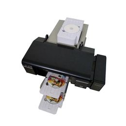 Automatic industrial CD DVD Disc PVC card inkjet printing machine for Epson L800 printer with 50 CD trays and 2PVC card trays