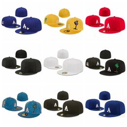 New Unisex Fitted Hats Size Snapbacks Ball Designer Hat Adjustable Football Flat Caps All Team Outdoor Sports Letter Embroidery Sun Closed