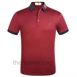 5A New Fashion Polo Shirt Summer Casual Business Men's Lapel Short Sleeve Handsome Slim Fit Sportswear Size276j