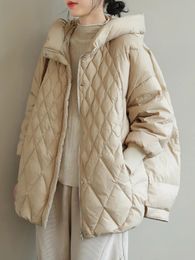 Womens Down Parkas 90% White Duck Parka Casual Female Thick Warm Coat Snow Jackets Outwear Autumn Winter Women Hooded Loose 231005
