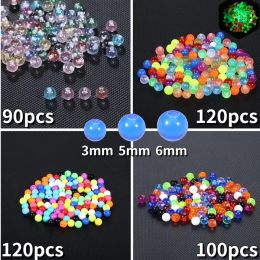 Nose Rings Studs 90100120pcs Colourful Acrylic Replacement Ball m 5mm 6mm Tongue Barbell Lip Ring Ear Belly Eyebrow Piercing Body Jewellery LL