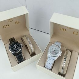 classic elegant designer watch womens fashion simple Watches 34mm ceramics Women black white Colour J12 Wristwatches