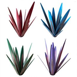 Decorative Flowers Metal Artificial Agave Yard Decor Long Lasting Colourful Fake For Outdoor Courtyard