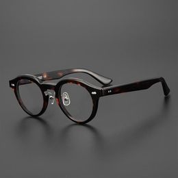 Fashion Sunglasses Frames Japan Handmade Retro Round Optical Eyeglasses Frame Men Women Vintage Circle Acetate Myopia Prescription3085
