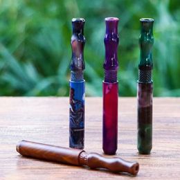 Latest Cool Colorful Aluminium Dugout Pipe Dry Herb Tobacco Filter Handpipes Cigarette Holder Portable Spring Smoking Catcher Taster Bat One Hitter Hand Tube