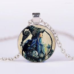 Pendant Necklaces Fashion Retro Witch Crystal For Halloween Gifts Christmas