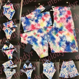 Fashion Colour Swimwear Mens Designer Swimming Shorts Letter Print Womens Bikini Set Sexy One Piece Biquini