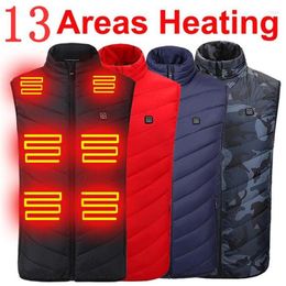 Men's Vests Heated Vest Men Woman Heating For Jacket Warmte Puffer Winter Electric Usb Heater Tactical Bodywarmer Man306P