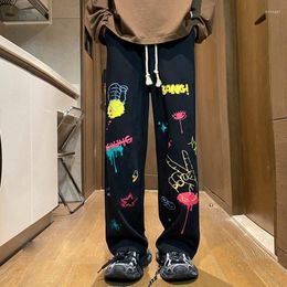 Men's Pants Colorful Foam Printed Men Autumn Hip-hop Straight Fit Harajuku Male Trousers Plus Size Fashion Street Unisex 5XL-M