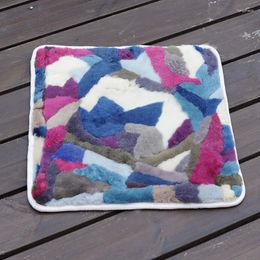 Pillow CX-D-139 Patchwork Multi Colour Seat Fur Home Decor Real Sheep S