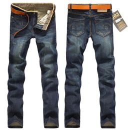 Men's Jeans 2021 Spring And Autumn Fashion Casual Designer Button Famous Straight Micro-elastic Hollow276v