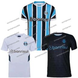 2023/24 Gremio Soccer Jerseys 2024 Suarez Ferreira Luan Shirs Mens Geromel Kannemann Bitello Home Away Third Fooball Uniforms Kids