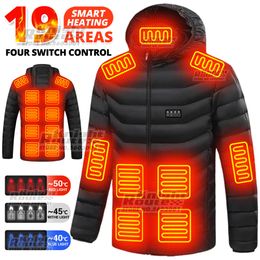 19 Areas Heated Jacket Electric Winter Men's Women's Usb Heating Jacket Heated Vest Moto Warm Coat Ski Hiking Camping Fishing