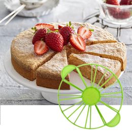 Bakeware Tools 1Pc Cake Divider Household Plastic Round 10/12 Pieces Bread Equal Portion Cutter Slice Marker Baking Tool Green