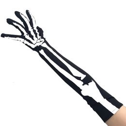 Cycling Gloves Halloween Unisex Adult Skeleton Skull Full Finger Long for Women Cosplay Stretch Gothic Bicycle Mittens Accessories 231005