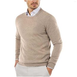 Men's T Shirts Male Autumn And Winter Smooth Comfortable Lightweight Drapey Soft Skin Friendly Knit Pullovers Knitting Pullover Jumper