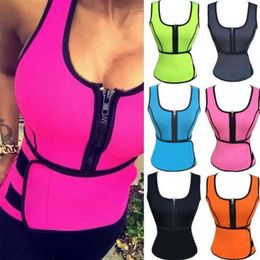 Neoprene Sauna Waist Trainer Vest Summer Workout Shaperwear Slimming Adjustable Sweat Belt Body Shaper 6X265R