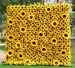 Artificial Flowers Cloth bottom sunflower wall wedding background wall decoration wedding props