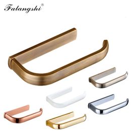 Toilet Paper Holders Copper Brass Brushed Toilet Paper Holder Chrome Black White Gold Bathroom Accessories Toilet Tissue Paper Roll Holder WB8201 230927