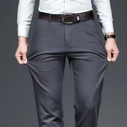 Mens Pants 5 Colours Classic Casual Elasticity Comfortable Dress Arrivals Men High Waist Smart Suit Trousers 42 231005