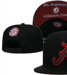 2023 All Team Fan's USA College Baseball Adjustable Alabama Crimson Tide Hat On Field Mix Order Size Closed Flat Bill Base Ball Snapback Caps Bone Chapeau A3