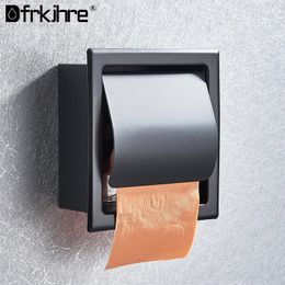 Toilet Paper Holders Bathroom Toilet Paper Holder Matte Black Chrome Stainless Steel 304 Roll Paper Box Porta Papel Higienico Roll Paper Tissue Box 230927