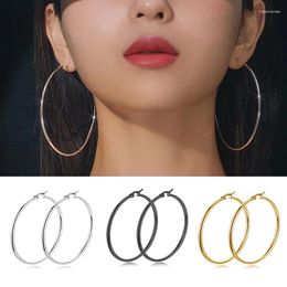 Hoop Earrings Fashion Oversized Big Large Thick Round Circle Hoops Punk Jewellery Plain For Women