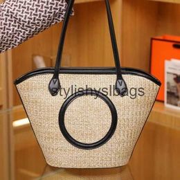 Shoulder Bags Totes Designer tote beach bagsfashion bag handbag woven leather bucket bags letters summer handbags14stylishyslbags