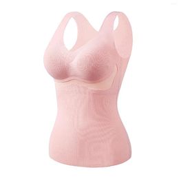 Women's Shapers Sleeveless Bra Thermal Undershirts With Lace For Winter V Neck Men Wear Ski Underwear Mens Long Shirt