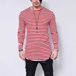 Oversized 5xl T Shirt Men Black O Neck Long Sleeve Men Tshirt Striped Print Streetwear Casual Shirt Mens Clothing Camiseta198C