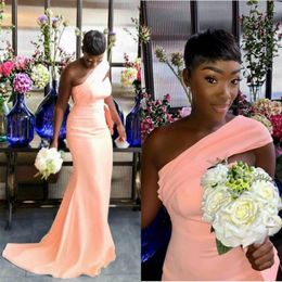 Long Sleeveless Ruffles Prom Dresses 2022 Mermaid Turkey Plus Size Country Style Maid Of Honor Bridesmaid dresses African305K