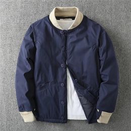 Men s Jackets Cold Winter 2023 Bomber Jacket Baseball Coat Fashion Casual Warm Cotton padded All match Outerwear 231005