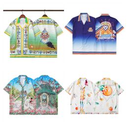 Conjunto de camisetas masculinas manga curta camisa havaiana e shorts verão casual floral praia duas peças terno moda masculina conjuntos M-3XL5 cores