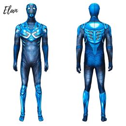 Man Blue Cosplay Costume Jumpsuit Beetle Cosplay 3d Printed Bodysuit Spandex Zenzai Suit Beetle Costume Outfit