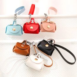 New Cute Mini Bag Keychains Coin Purses Pendant Pouch Key Chains Rings Leather Bags Keyring Holder Charm Bag Gifts