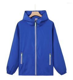 Men's Trench Coats 250g Custom Printed Logo Pattern Reflective Pocket Coat Workwear Diy Long Sleeve Outdoor Top