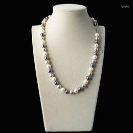 Chains Ms. 8MM Color Gray Boutique Necklace South Sea Shell Pearl Round Beads Factory Wholesale Price Bead-FEW