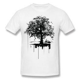 Brand New Man Cotton Silent tree covering noise city Tee-Shirt Man Crew Neck Green Shorts Shirt For Big Size Design Tee-Shirt242L
