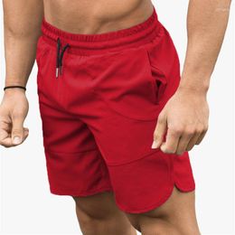 Men's Shorts European American Mens Fitness Gyms Bodybuilding Jogger Casual Running Five-point Pants Slimfit Loose Beach Short Trouser