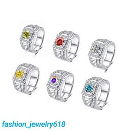 gra certified large diamond moissanite men's custom ring 925 sterling silver 1 2 3 5 ct vvs for men wedding luxury Jewelry