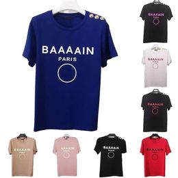 Designer balman Men balman t-shirt Clothing Letter Print T Shirts Black Women Fashion Designer Man Summer baman Quality Top Short 244m