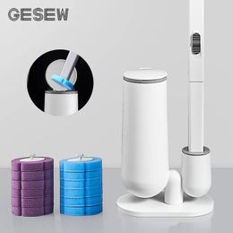 Toilet Brushes Holders GESEW Disposable Cleaning Toilet Brush Long Handle With Replacement Brush Head Cleaning Products For Home Bathroom Accessories 230926