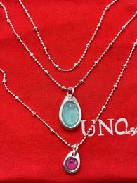 Chains 2023 UNOde50 Selling Fashion High Quality Exquisite Gem Necklace In Europe And America Women's Romantic Jewellery Gift Bag